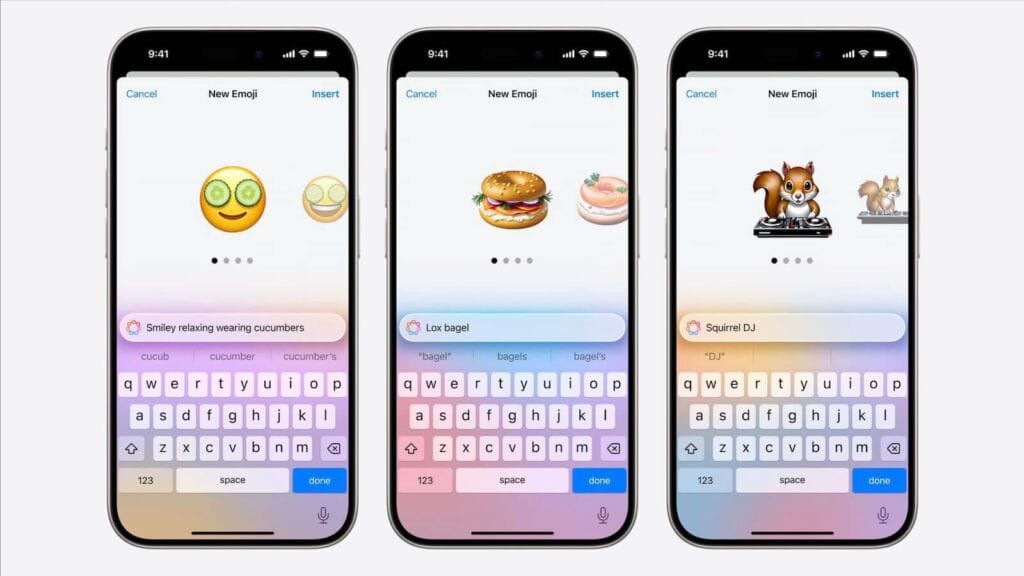إنشاء رموز إيموجي مخصصة (Genmoji) 