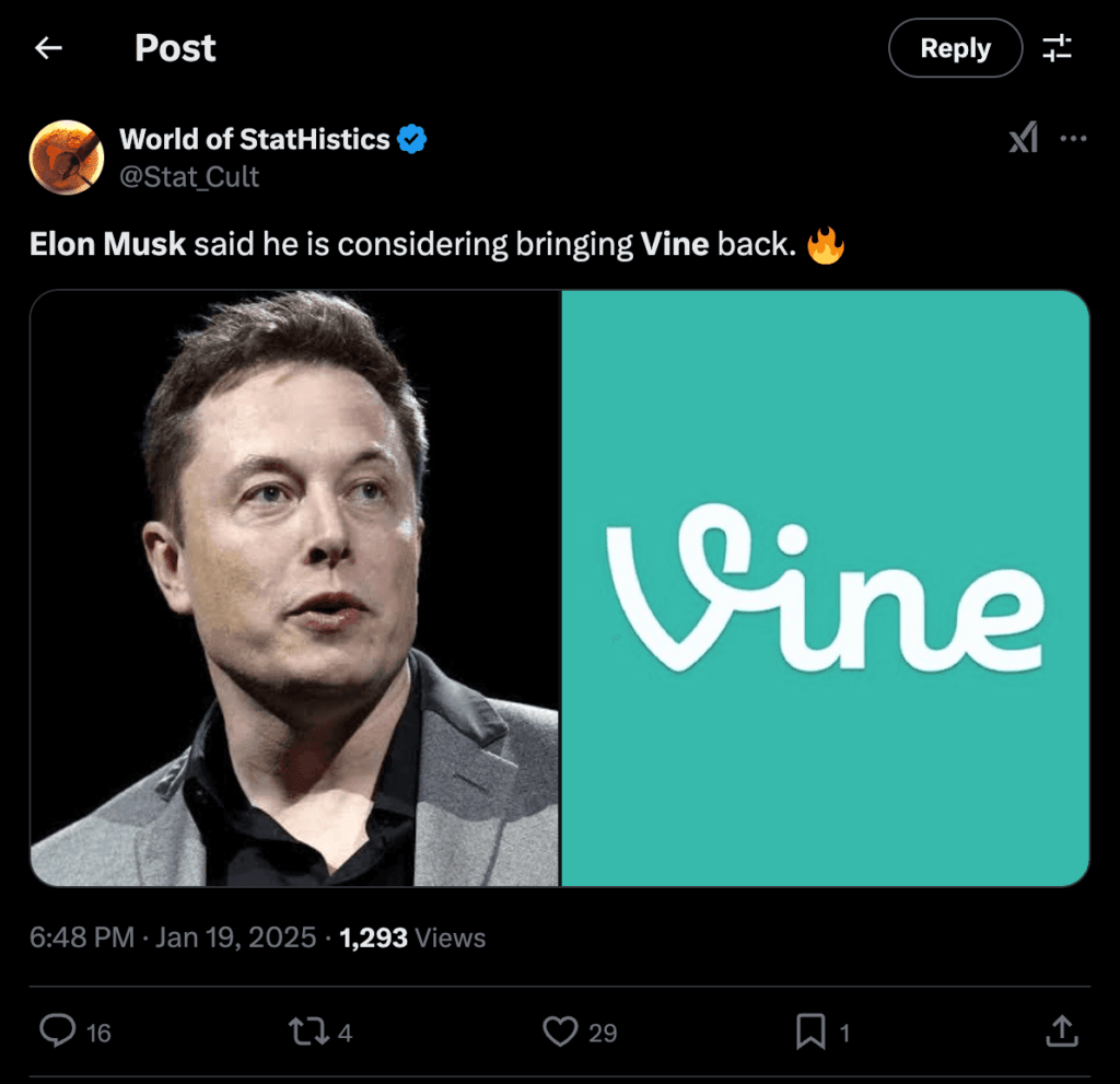 عودة تطبيق Vine إيلون ماسك يدخل سباق الفيديوهات القصيرة 2 إعادة إطلاق Vine: لماذا الآن؟