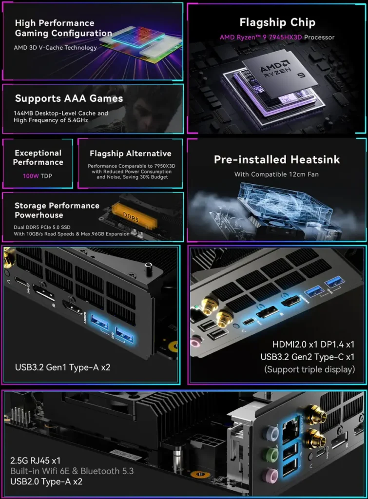 لوحة BD790i X3D تقنية مبتكرة تجمع بين قوة المعالجات المحمولة وأداء سطح المكتب 1 لوحة BD790i X3D