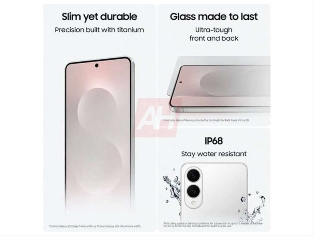تسريب صور Galaxy S25 Edge – أنحف هاتف رائد يظهر قبل الإطلاق مع ملحقات رسمية 1 Galaxy s25 edge images leak 1
