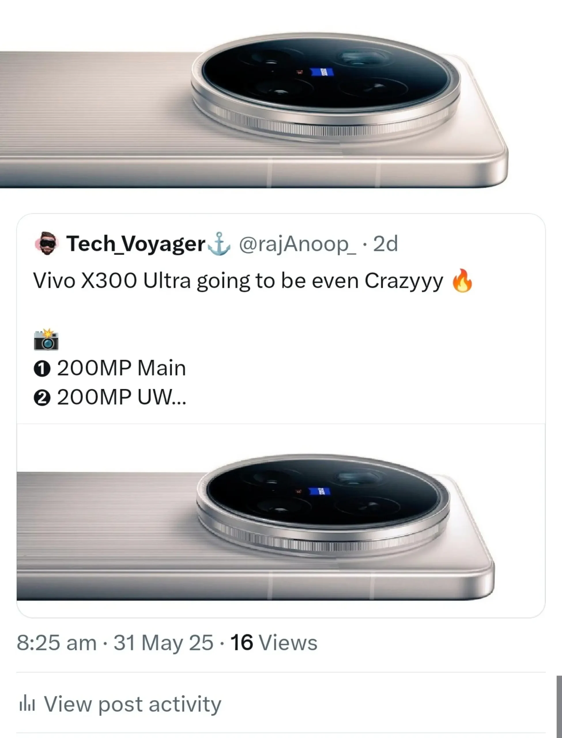 Vivo X300 Ultra: هاتف بثلاث كاميرات 200MP؟ 1 Vivo X300 Ultra