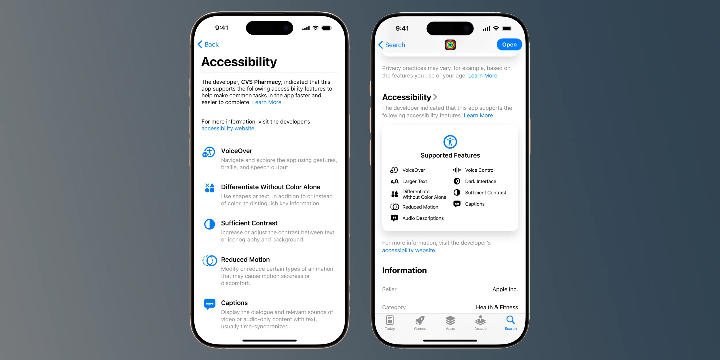 ميزات إمكانية الوصول في تحديث iOS 19 – نقلة نوعية من Apple 1 Accessibility Nutrition Labels