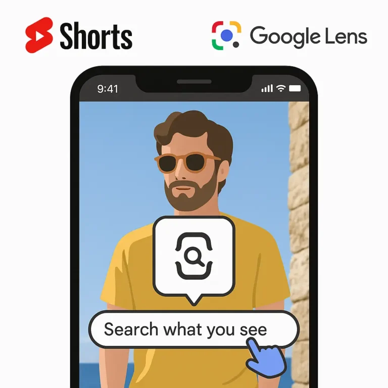Google تبدأ في دمج عدسة Google Lens داخل YouTube Shorts، لتتيح للمستخدمين البحث عن أي عنصر يشاهدونه في الفيديو بشكل مباشر دون مغادرة التطبيق.