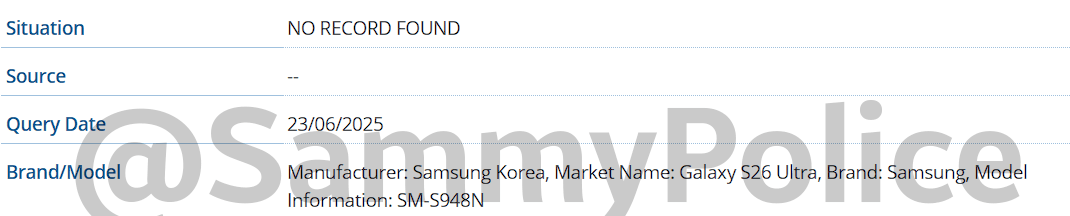 Galaxy S26 Ultra SM S948N