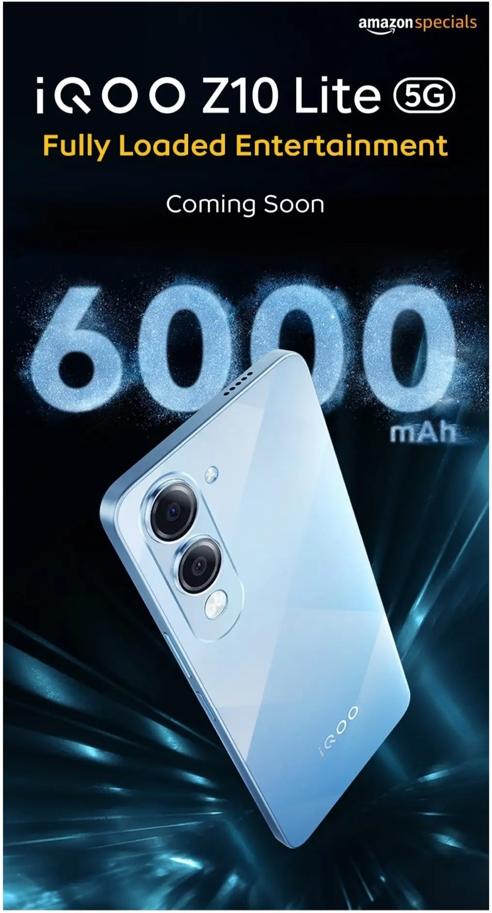 قادم إلى الهند: iQOO Z10 Lite 5G في لونين جذّابين وسعر تنافسي 1 iQOO Z10 Lite 5G بطارية