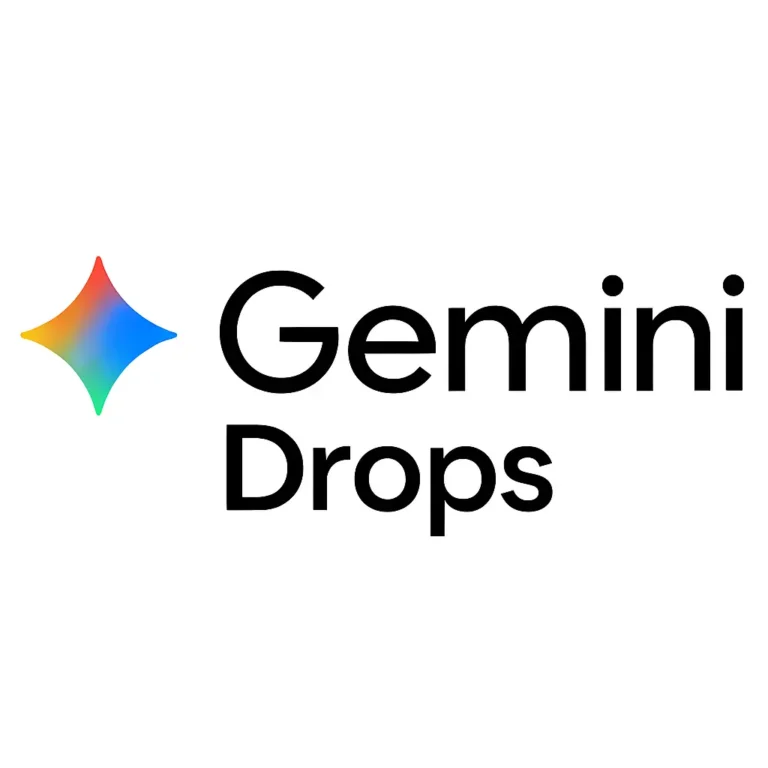 Gemini Drops logo, featuring a four-pointed star with a rainbow gradient on the left, and the word "Gemini" in bold black letters with "Drops" written below it, all on a white background.