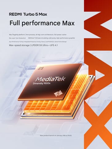 شاومي تؤكد المزيد من مواصفات Redmi Turbo 5 Max مع اقتراب إطلاقه