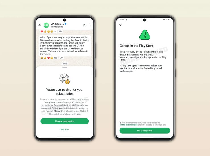 واتساب قد يتطلب اشتراكًا مدفوعًا لتجربة بلا إعلانات 1 واتساب قد يتطلب اشتراكًا مدفوعًا لتجربة بلا إعلانات