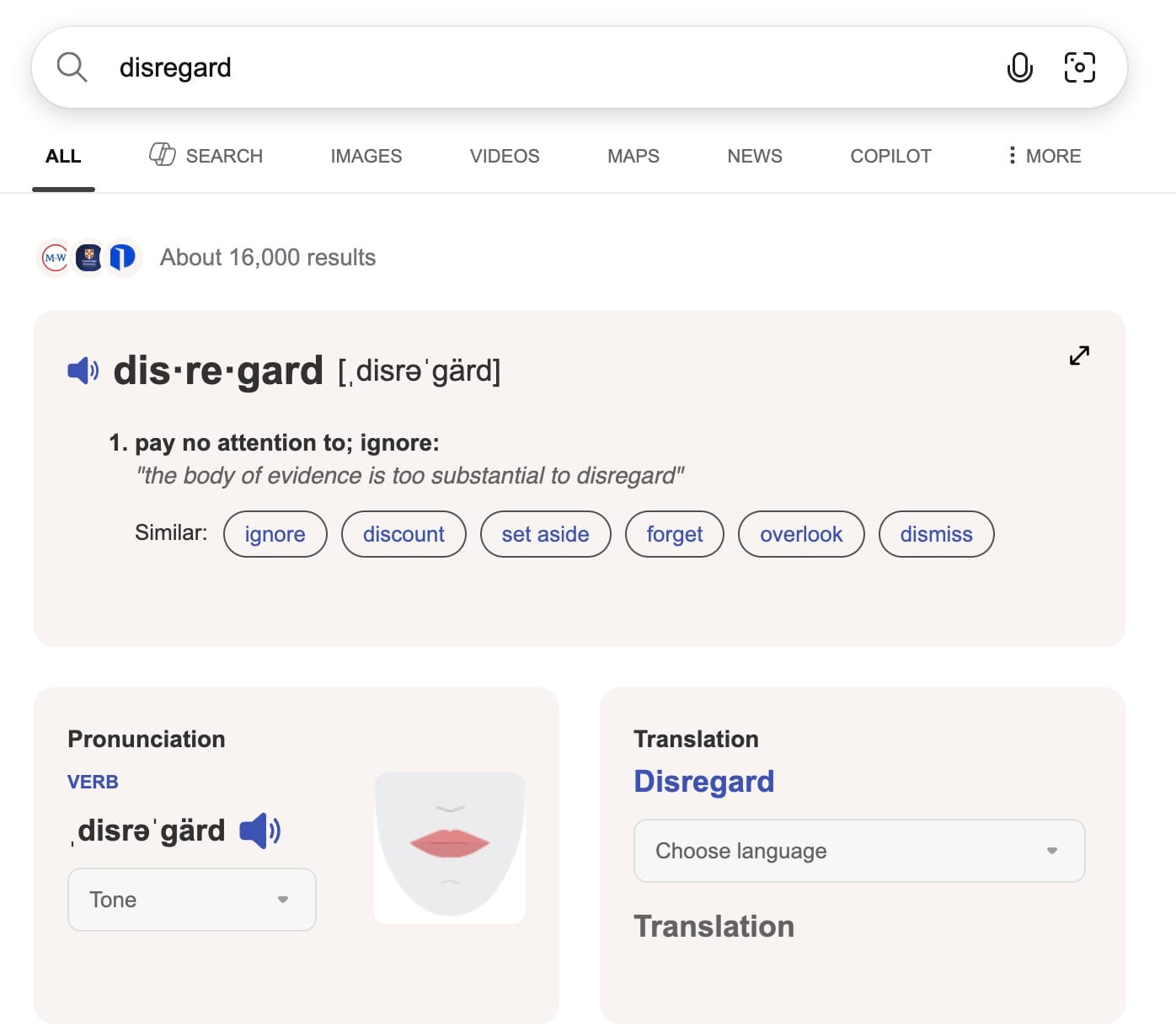 لم يعد بإمكانك البحث عن كلمة 'disregard' على جوجل بعد التحديث الجديد