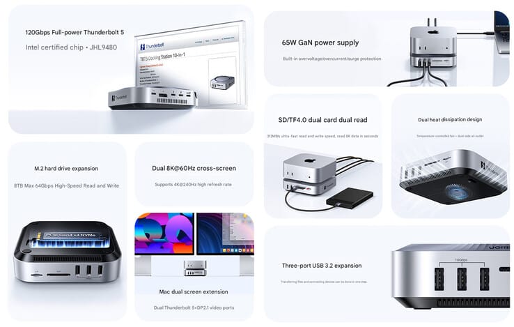 Ugreen تطلق قاعدة Thunderbolt 5 جديدة لجهاز Mac mini بسعة تخزين 8TB